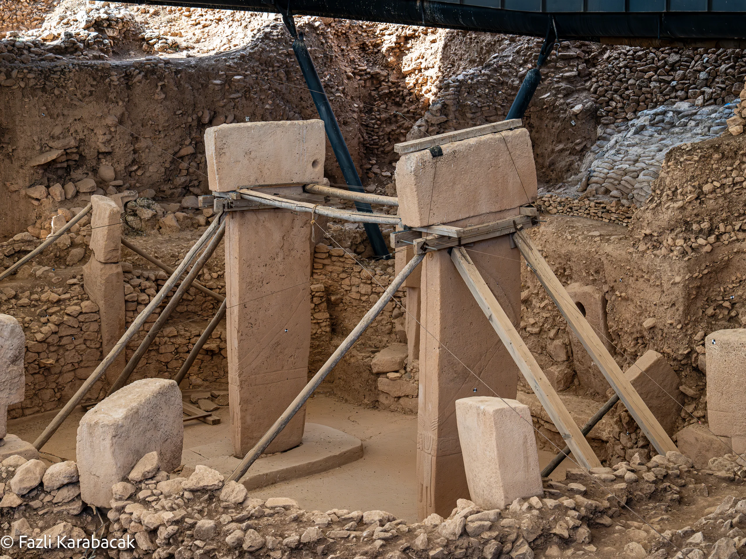 Central pillars of Enclosure D, the oldest known monumental ritual space