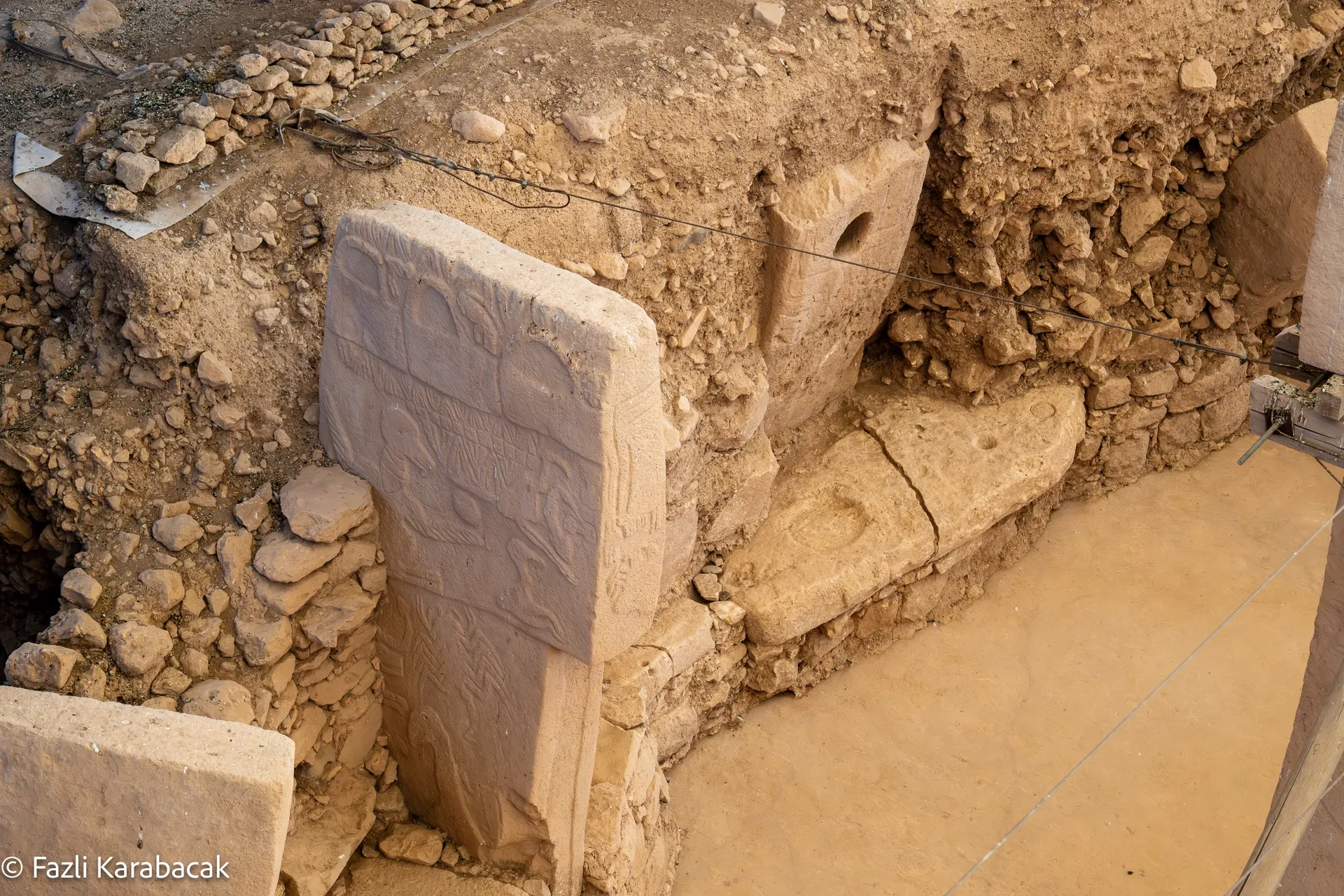 Pillar 43 — The Vulture Stone carved relief
